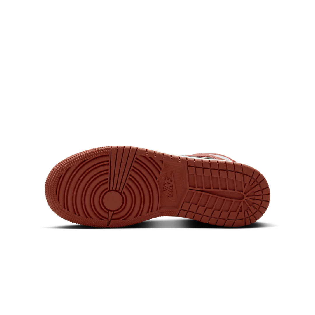 Air Jordan 1 Mid Redstone Midnight Green, Sail/Pure Platinum/Redstone/Midnight Green (DQ8423-105)