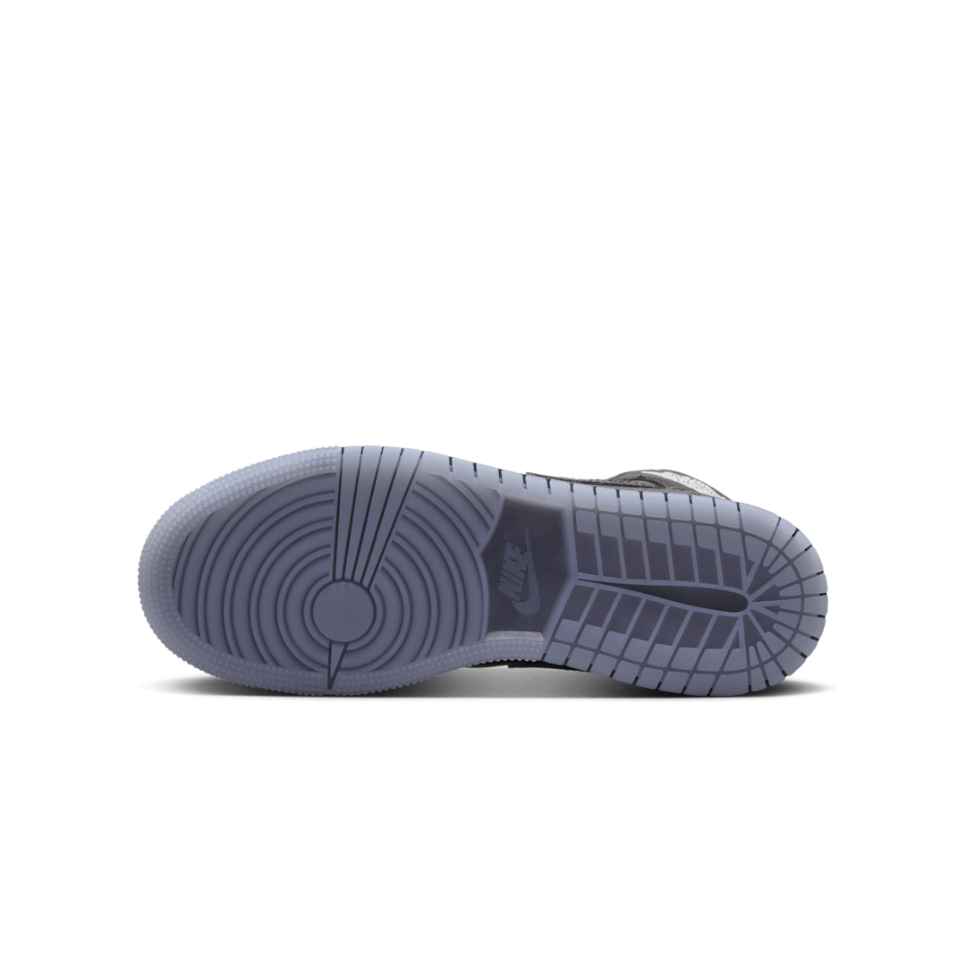 Air Jordan 1 Mid SE Black Metallic Reimagined, Black/Silver Metallic/University Red (HV5180-010)