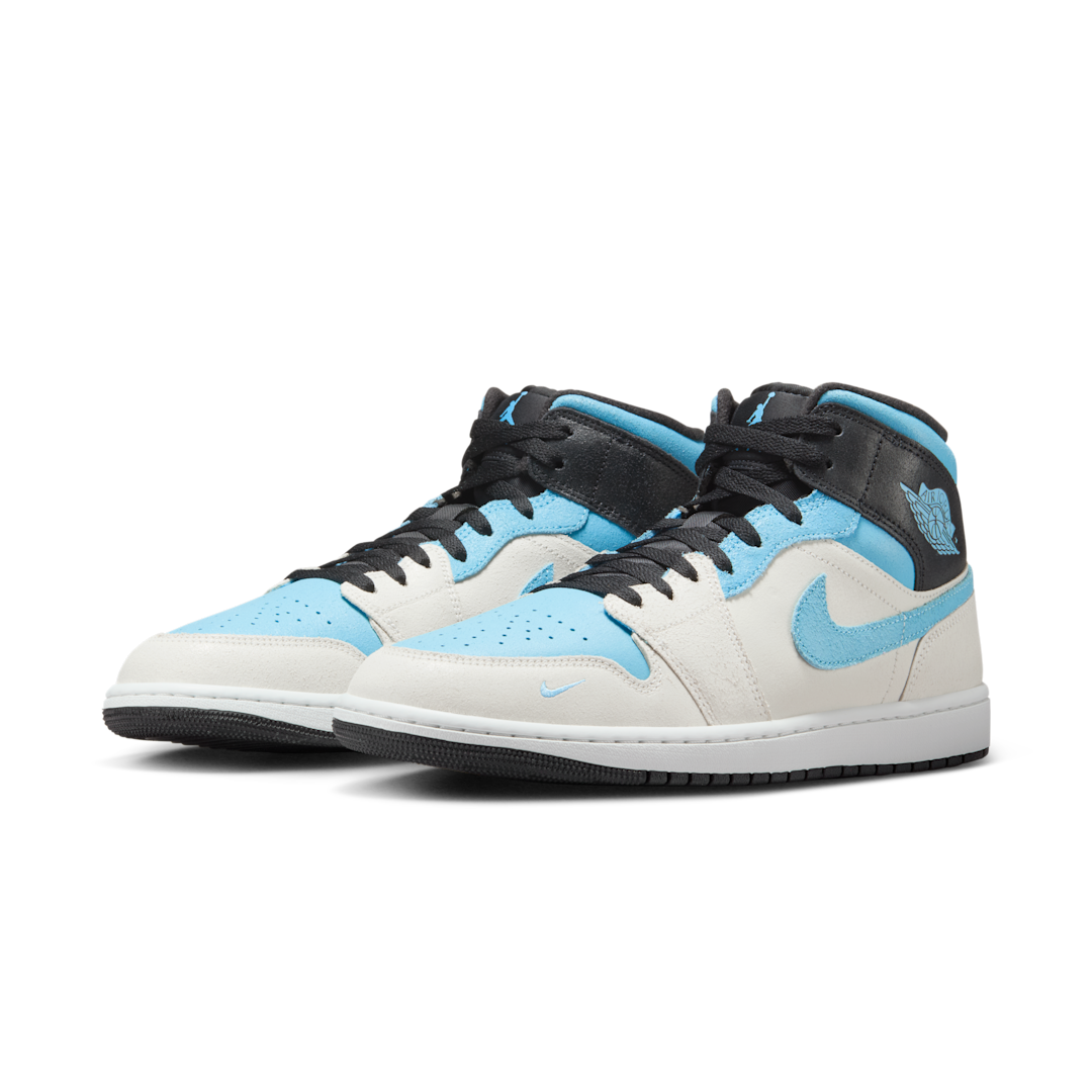 Air Jordan 1 Mid SE Blue Chill, Summit White/Blue Chill/Black (IM6567-121)
