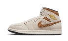 Air Jordan 1 Mid SE Brown Elephant, Light Orewood Brown/White/Light British Tan/Metallic Gold (DZ4129-102 / DZ5369-102)