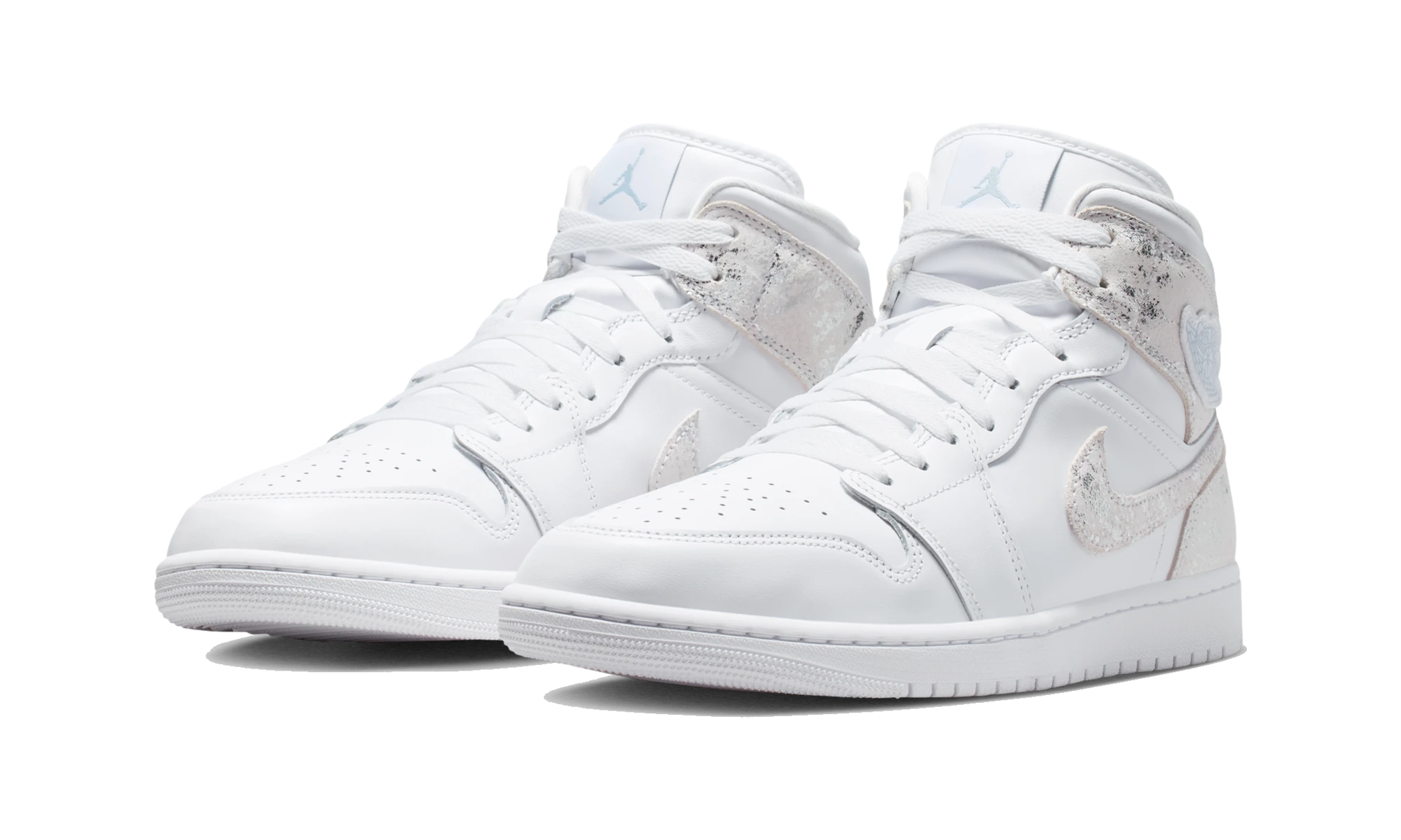 Air Jordan 1 Mid SE Distressed White Field Silver