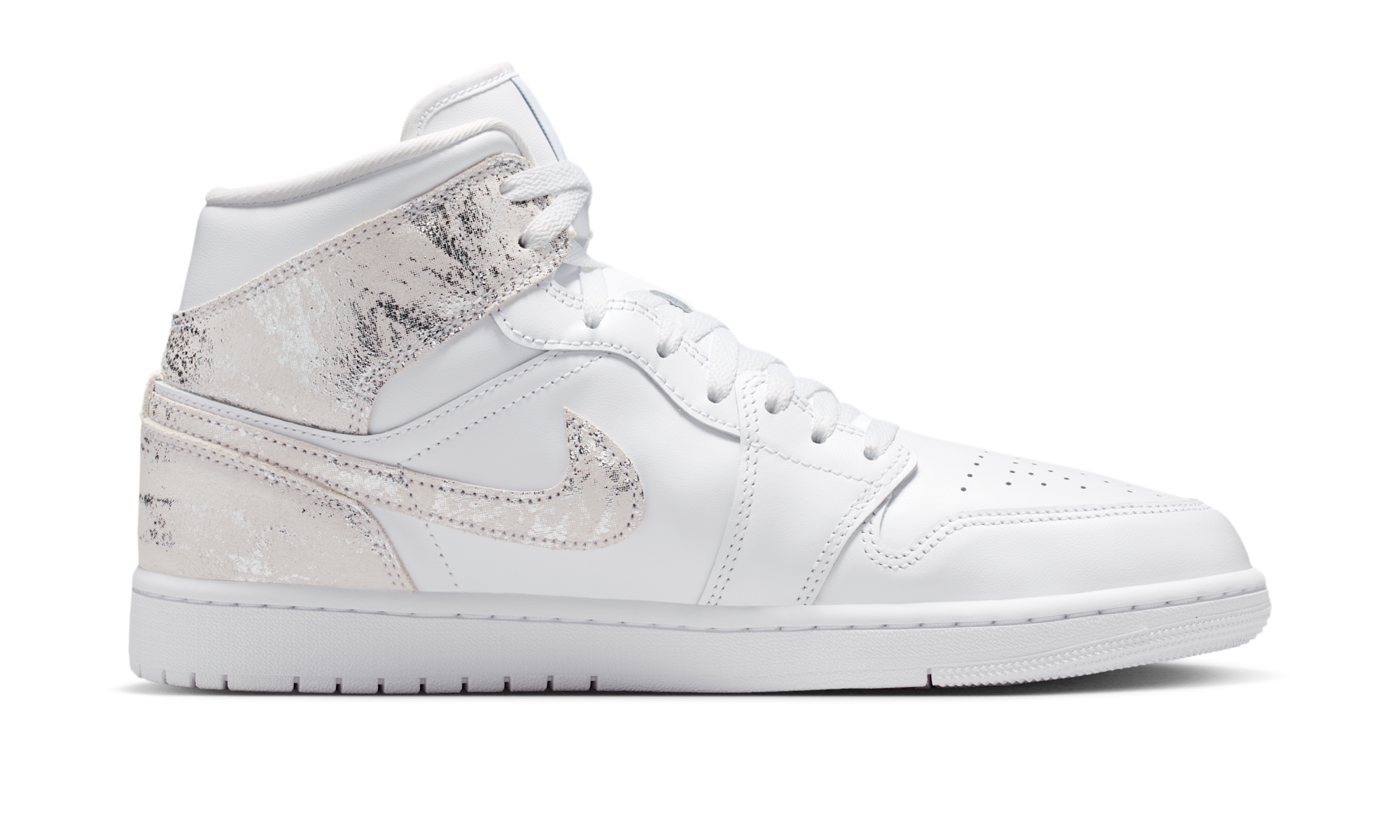 Air Jordan 1 Mid SE Distressed White Field Silver