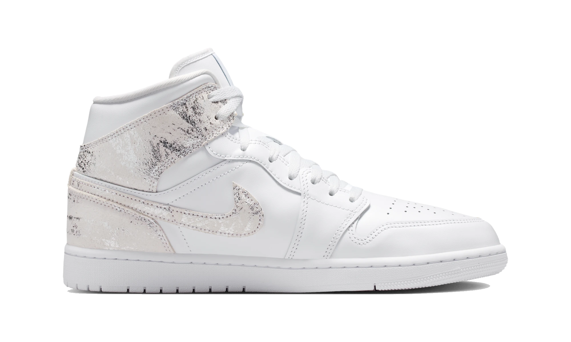 Air Jordan 1 Mid SE Distressed White Field Silver