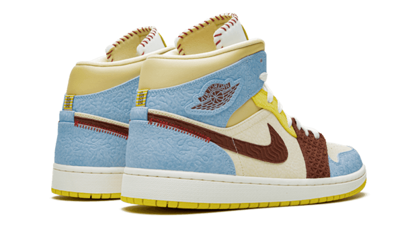 Air Jordan 1 Mid SE Fearless Maison Chateau Rouge, Pale Vanilla/Cinnamon (CU2803-200)