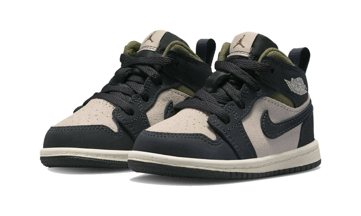 Air Jordan 1 Mid SE Off Noir Medium Olive (TD)