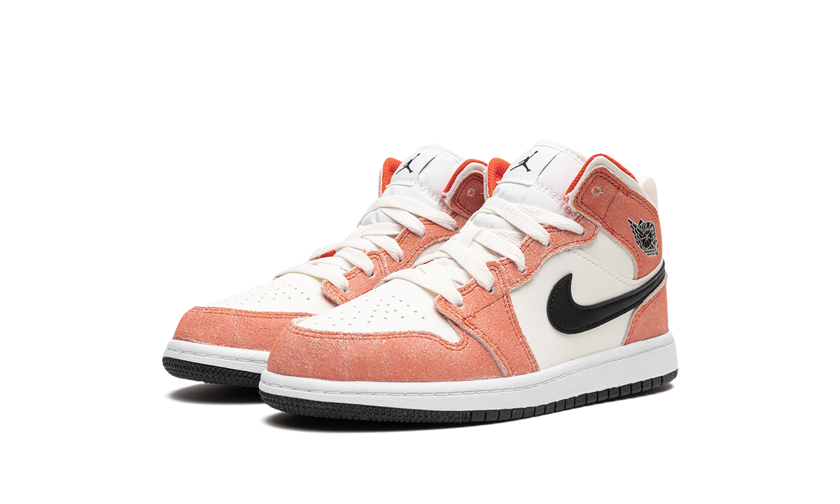 Air Jordan 1 Mid SE Orange Suede (PS)