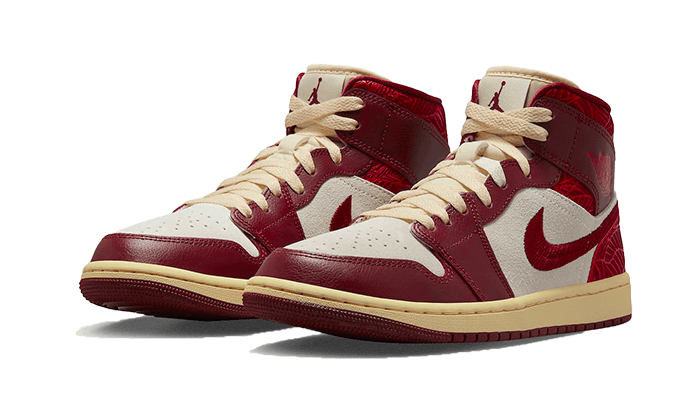 Air Jordan 1 Mid SE Tiki Leaf Team Red DZ2820 601 Sneak