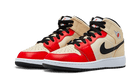 Air Jordan 1 Mid SS '88 Dunk Contest, Muslin/Black/White/Chile Red (DV7012-100)