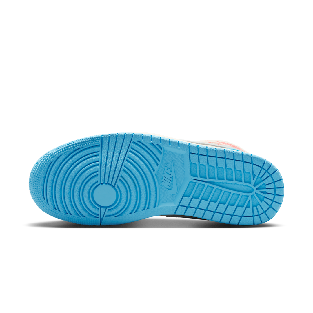 Air Jordan 1 Mid Sail Hot Lava Blue Chill, Sail/Hot Lava/Muslin/Blue Chill (IM7420-133)