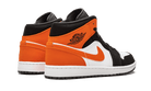 Air Jordan 1 Mid Shattered Backboard, Black/Starfish-Starfish-White (554725-058)