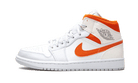 Air Jordan 1 Mid Starfish Pure Platinum, White/Starfish-Pure Platinum-Sail (CW7591-100)