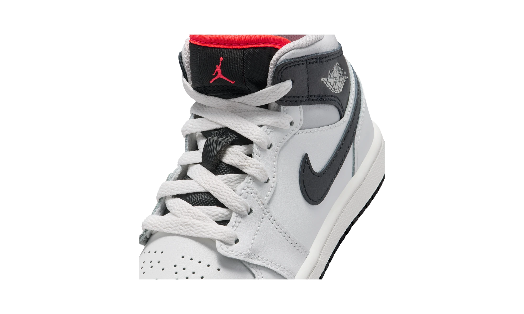 Air Jordan 1 Mid Summit White Infrared Black (PS)