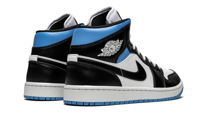 Air Jordan 1 Mid University Blue, White/Black-University Blue (BQ6472-102)