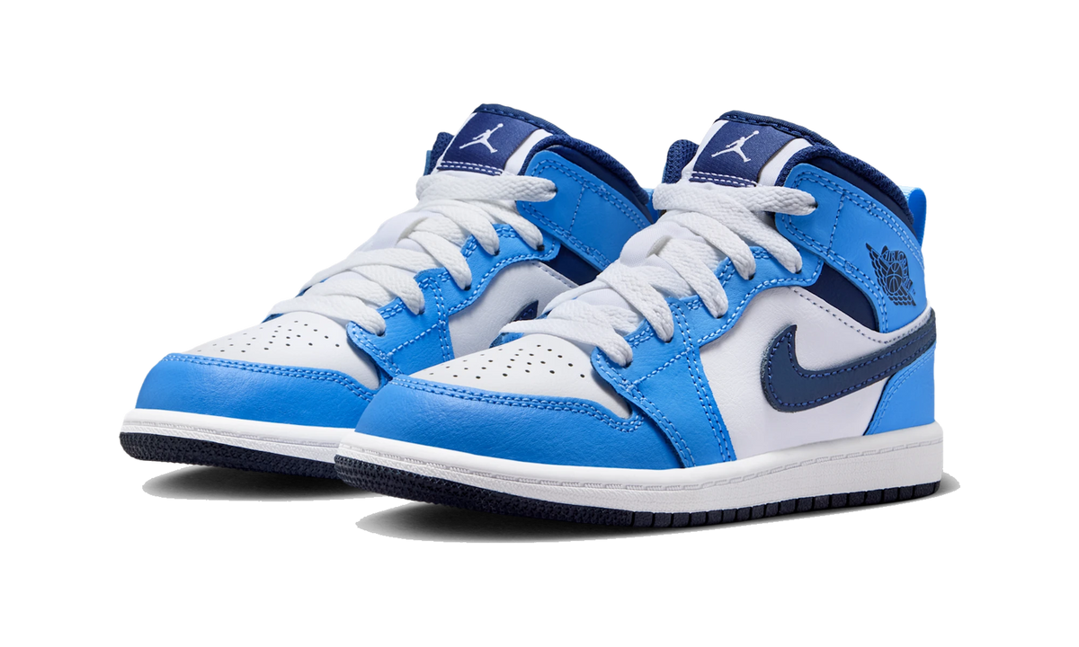 Air Jordan 1 Mid University Blue Midnight Navy (PS)