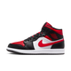 Air Jordan 1 Mid White Black Red (2022)
