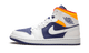 Air Jordan 1 Mid White Laser Orange Deep Royal Blue