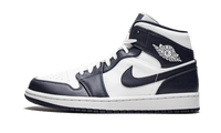 Air Jordan 1 Mid White Metallic Gold Obsidian, White/Metallic Gold-Obsidian (554724-174 / 554725-174)