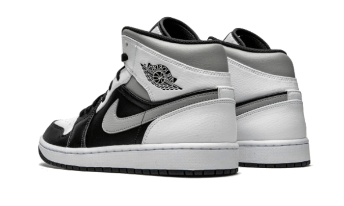 Air Jordan 1 Mid White Shadow, Black/Medium Grey-White (554724-073 / 554725-073)