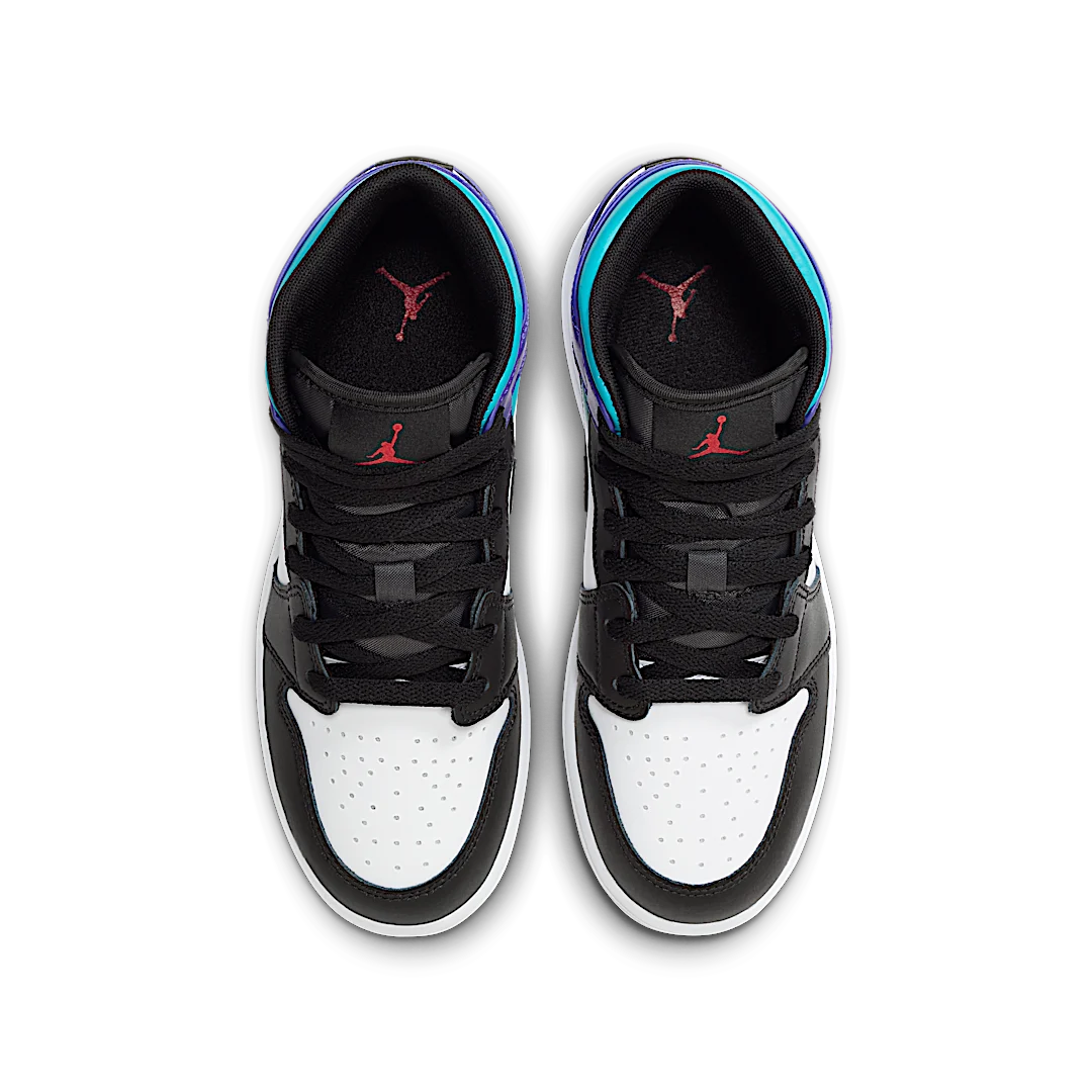 Air Jordan 1 Mid White True Red Aquamarine Black, White/True Red/Aquamarine/Black (DQ8423-154)