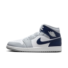 Air Jordan 1 Mid Wolf Grey Midnight Navy, White/Wolf Grey/Midnight Navy (DQ8426-104)