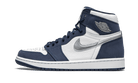 Air Jordan 1 Retro High CO.JP Midnight Navy (2020), White/Metallic Silver-Midnight Navy (DC1788-100)