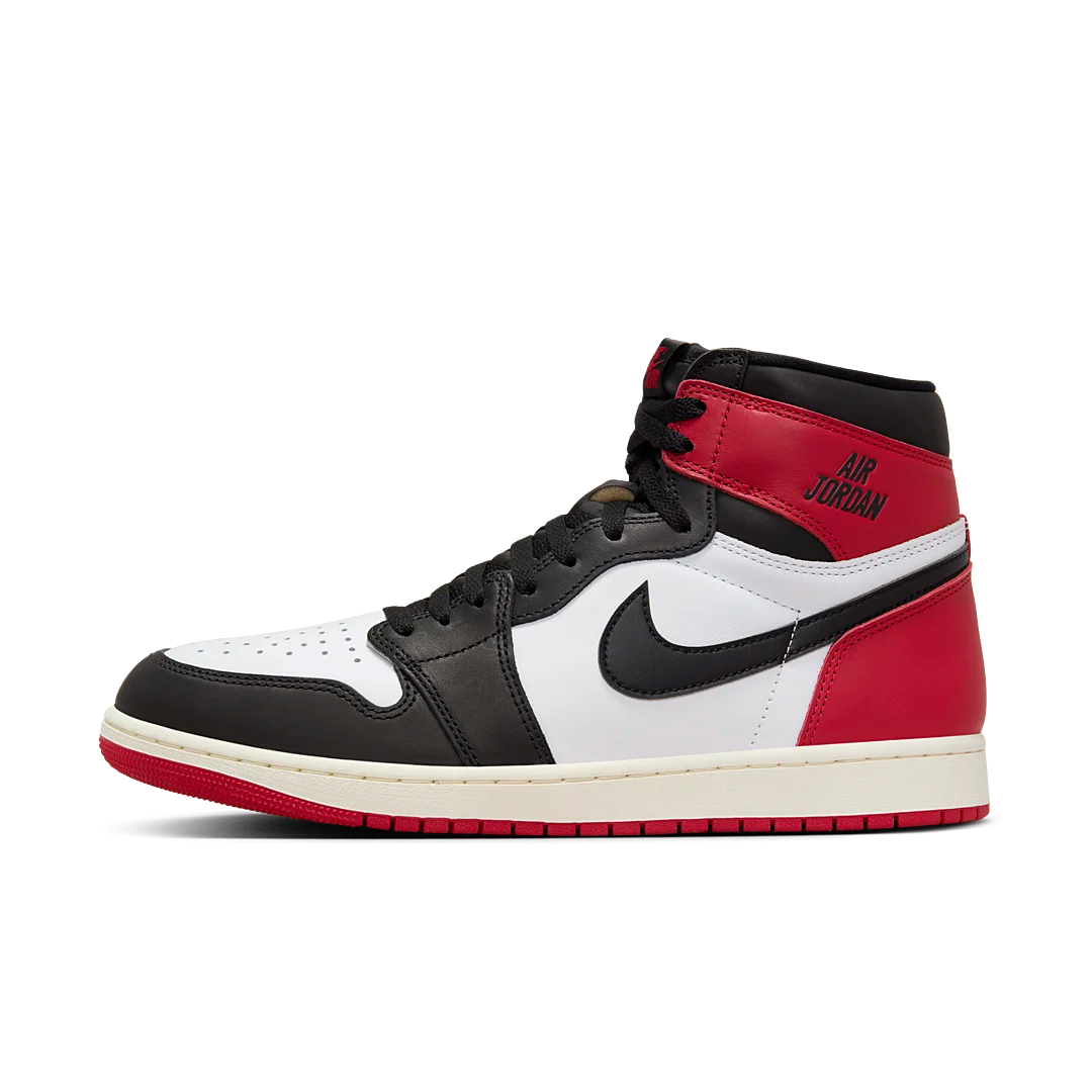 Air Jordan 1 Retro High OG Black Toe Reimagined, Black/Black/Varsity Red/White (DZ5485-106)