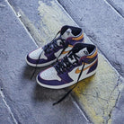 Air Jordan 1 Retro High OG Defiant SB LA to Chicago, Court Purple/Black-Sail-University Gold (CD6578-507)