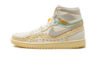 Air Jordan 1 Retro High OG SP Union LA Bephies Beauty Supply Summer of ‘96, Sail/Wolf Grey-Muslin-Pale Vanilla-Kinetic Green-University Gold (FD2565-100)