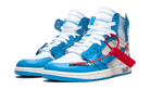 Air Jordan 1 Retro High Off-White University Blue, White/Dark Powder Blue-Cone (AQ0818-148)