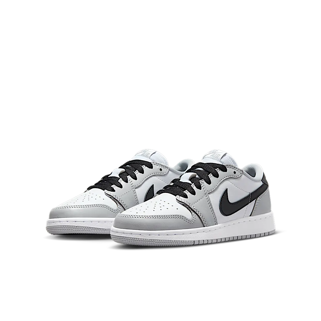 Air Jordan 1 Retro Low OG Barons, White/Black-Wolf Grey (CZ0858-110)