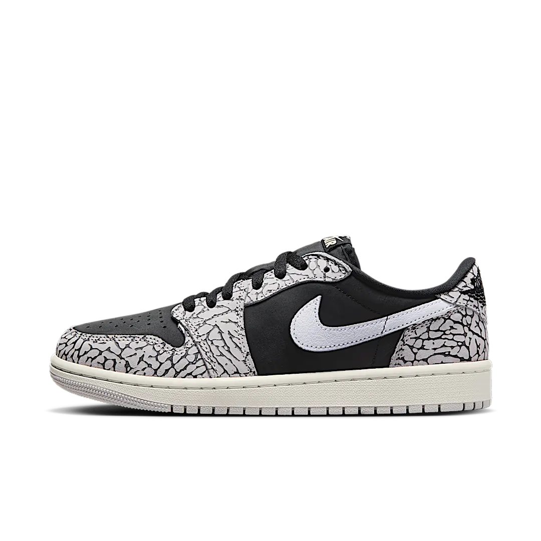 Air Jordan 1 Retro Low OG Black Cement, Black/Muslin/Tech Grey/White/Sail (CZ0775-001)