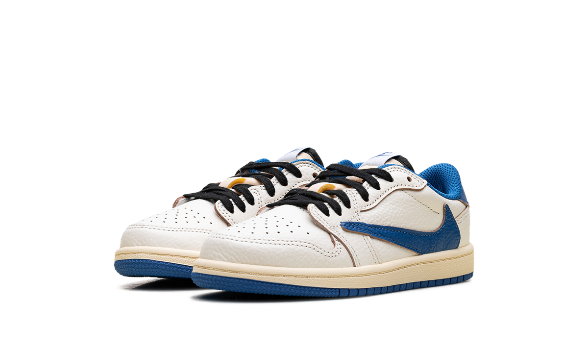 Air Jordan 1 Retro Low OG SP Fragment x Travis Scott Sail Military Blue (PS)