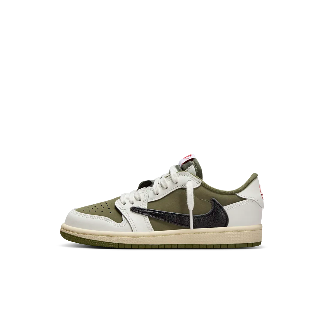 Air Jordan 1 Retro Low OG SP Travis Scott Medium Olive (PS), Medium Olive/Black/Sail/Muslin (DO5442-200)