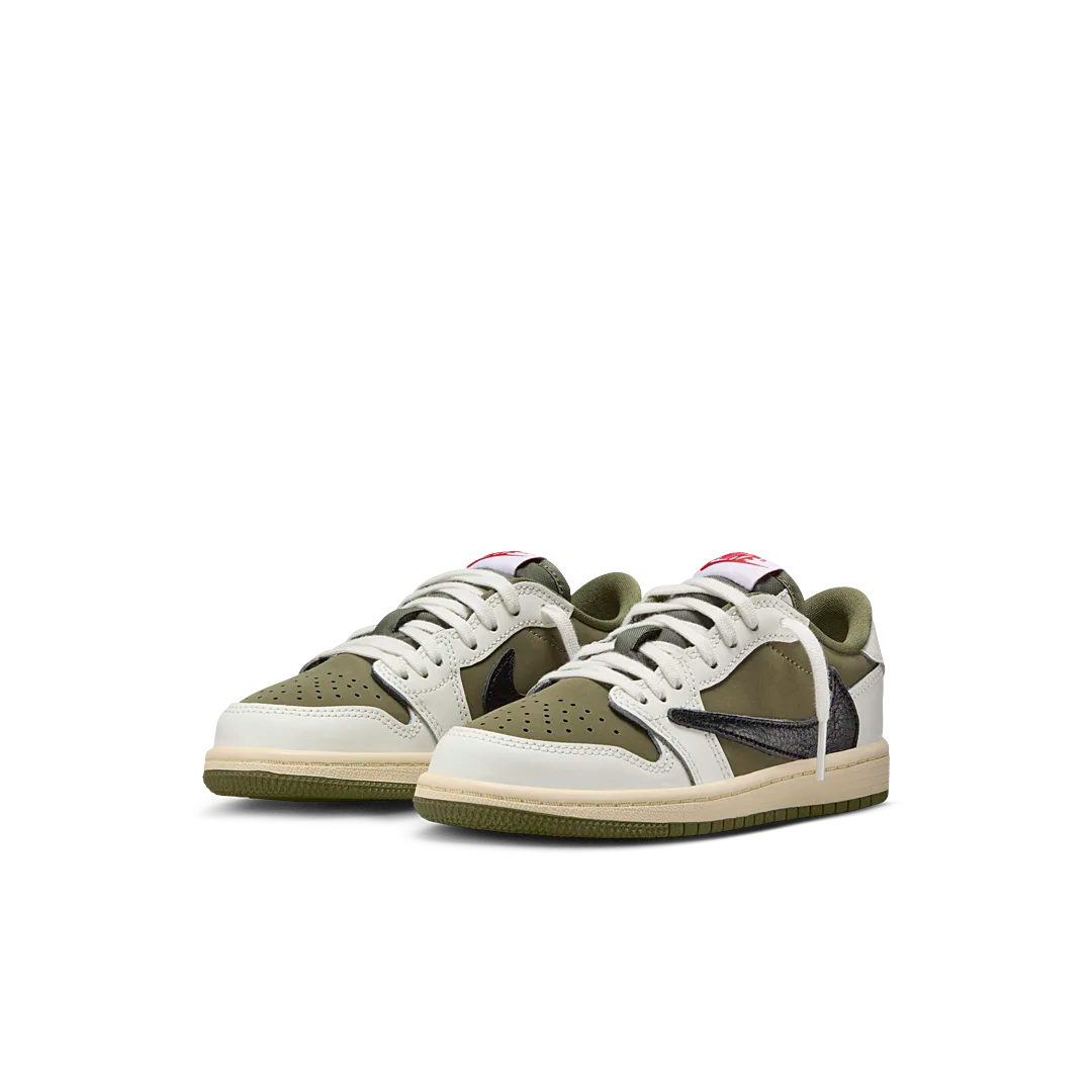 Air Jordan 1 Retro Low OG SP Travis Scott Medium Olive (PS), Medium Olive/Black/Sail/Muslin (DO5442-200)