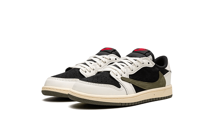 Air Jordan 1 Retro Low OG SP Travis Scott Olive (PS), Sail/University Red/Black/Medium Olive (DZ5909-106)