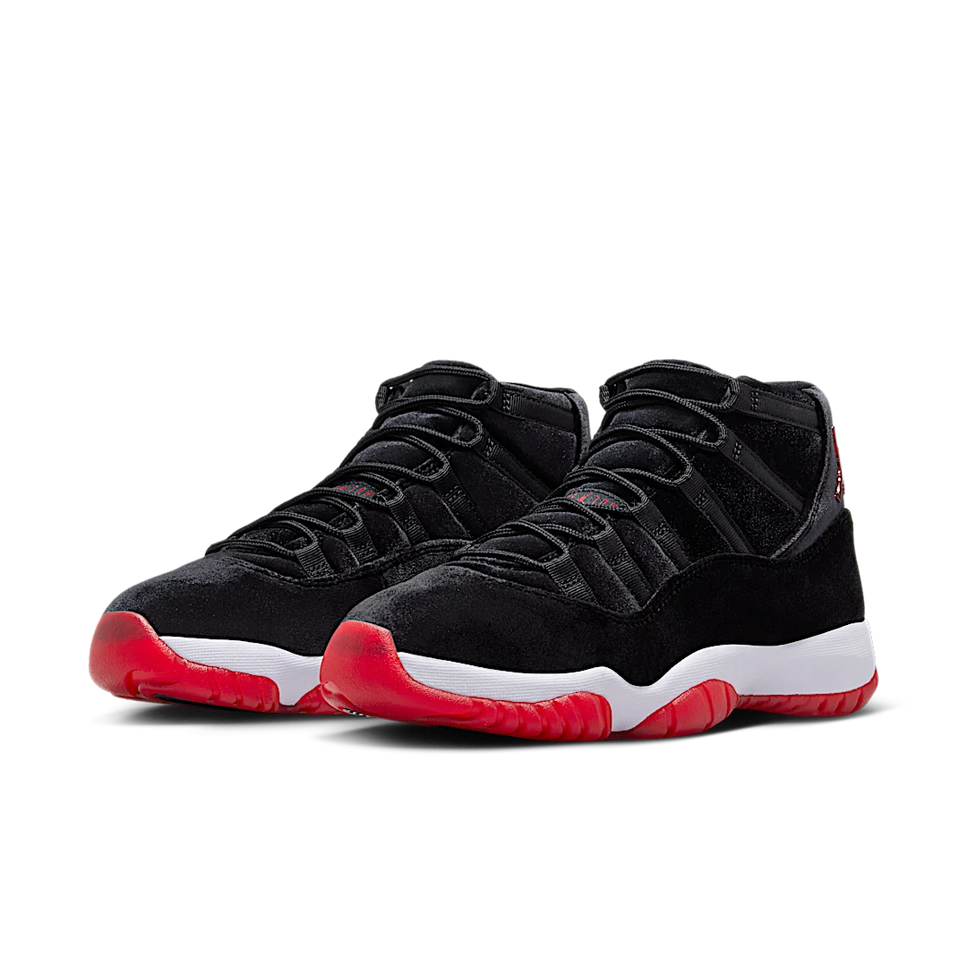 Air Jordan 11 Retro Bred Velvet, Black/Gym Red/White (DB5457-061)