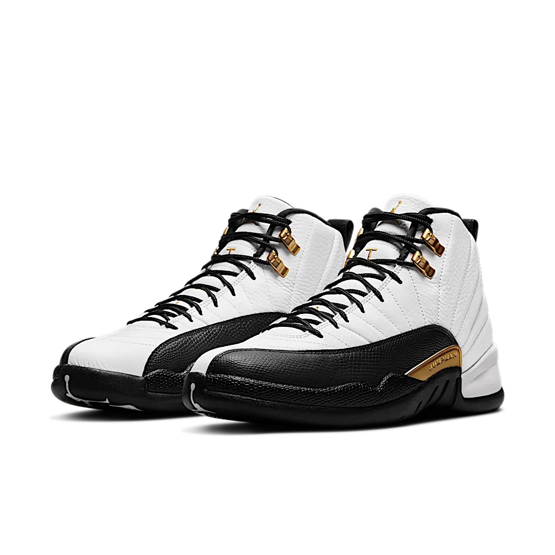 Air Jordan 12 Retro Royalty Taxi, White/Black-Metallic Gold (CT8013-170 / 153265-170)