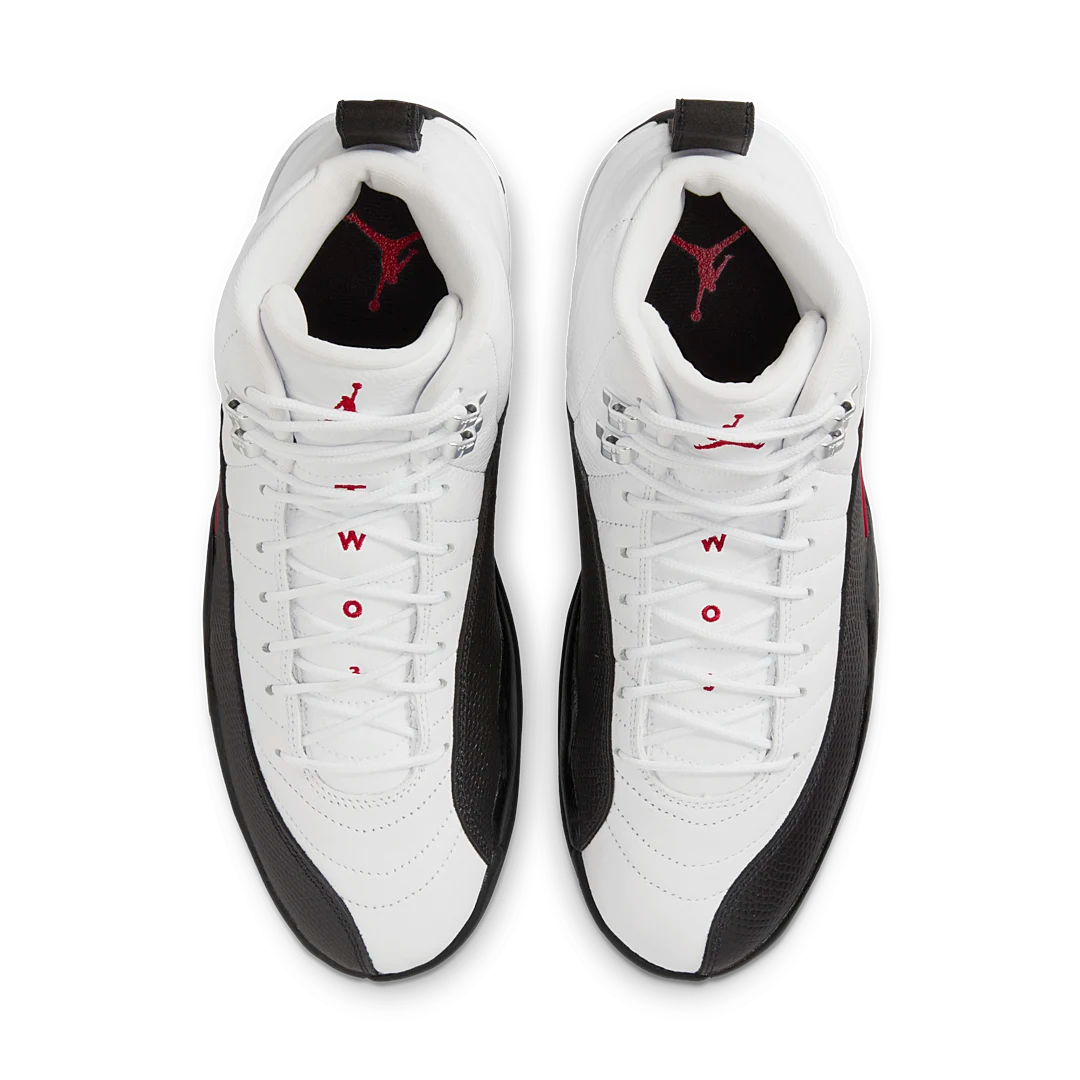 Air Jordan 12 Retro Taxi Flip, White/Gym Red/Black (CT8013-162)