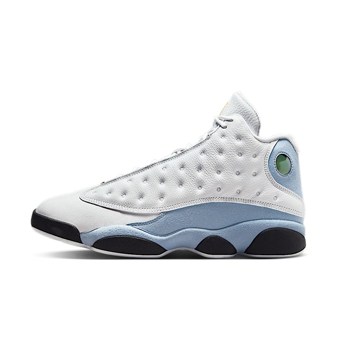 Air Jordan 13 Retro Blue Grey, White/Yellow Ochre/Blue Grey/Black (414571-170)