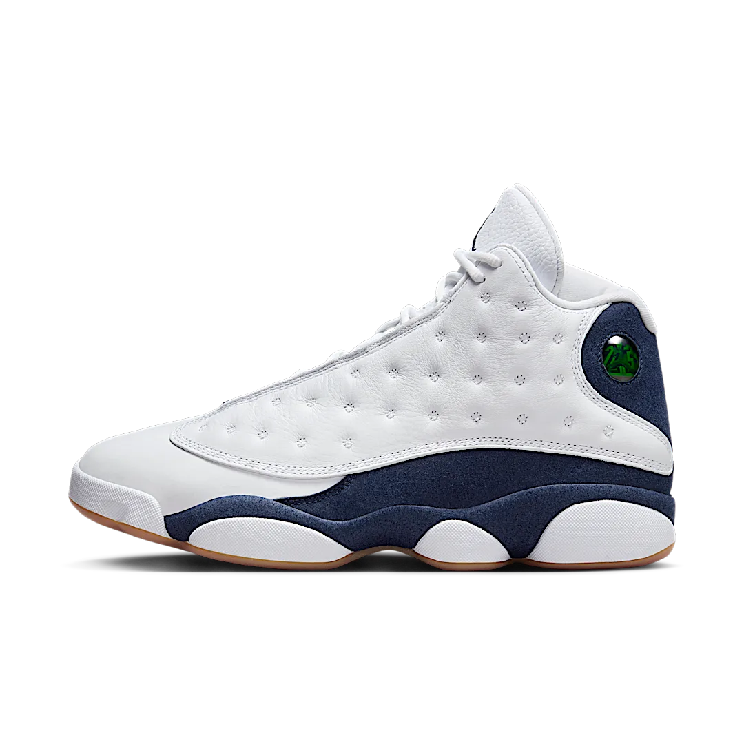 Air Jordan 13 Retro Midnight Navy, White/Midnight Navy/Gum Light Brown (414571-140)