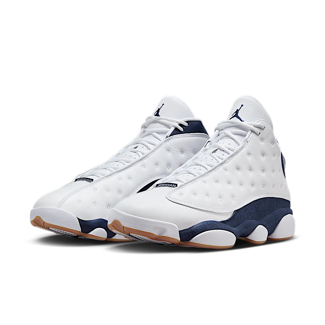 Air Jordan 13 Retro Midnight Navy, White/Midnight Navy/Gum Light Brown (414571-140)