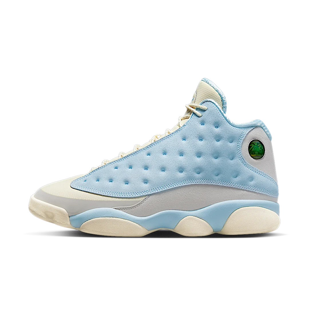 Air Jordan 13 Retro SoleFly, White/University Blue-Neutral Grey (DX5763-100)