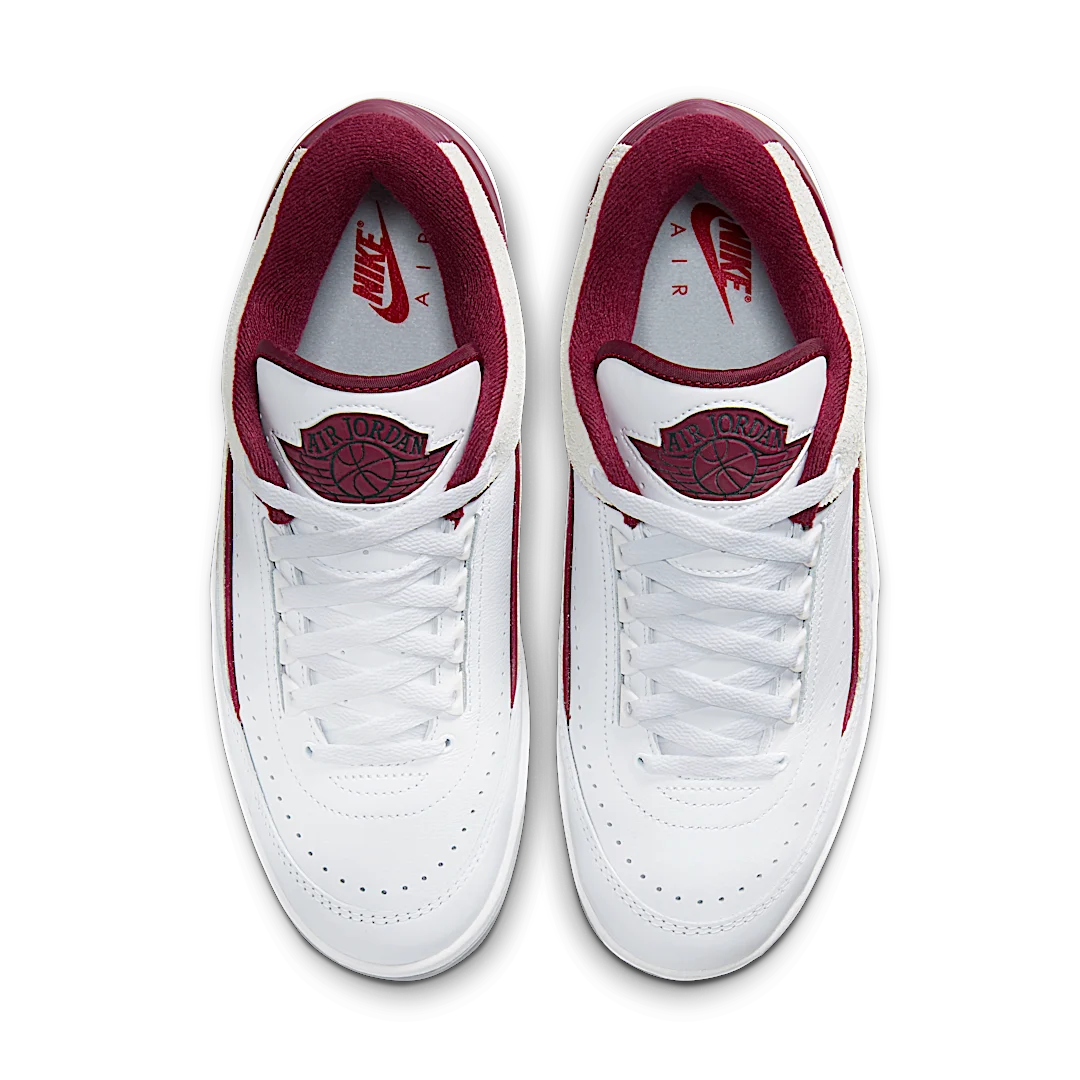 Air Jordan 2 Retro Low Cherrywood, White/Cherrywood Red-Light Steel Grey (DV9956-103)