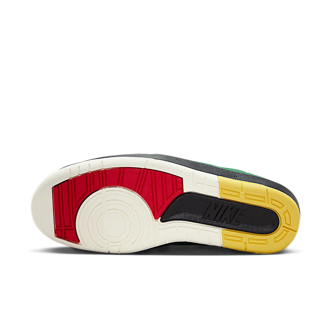 Air Jordan 2 Retro Low Quai 54 (2023), White/Green-Red (FN7686-100)