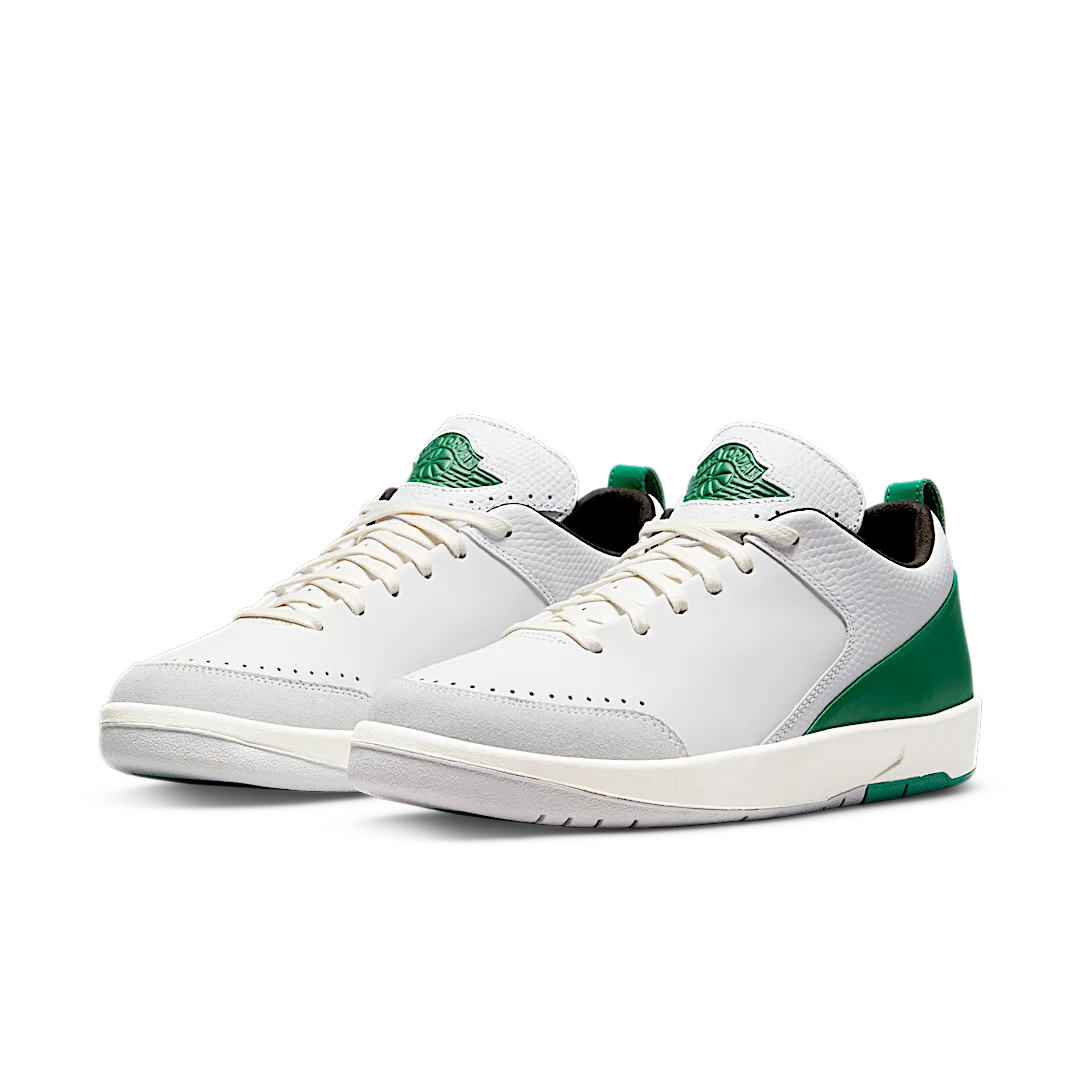 Air Jordan 2 Retro Low SE Nina Chanel Abney White Malachite, White/Malachite-Neutral Grey-Sail-Malachite (DQ0560-160)