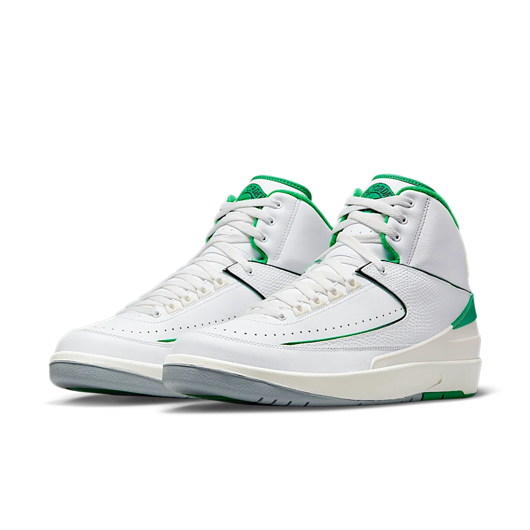 Air Jordan 2 Retro Lucky Green, White/Lucky Green/Sail/Light Steel Grey (DR8884-103)