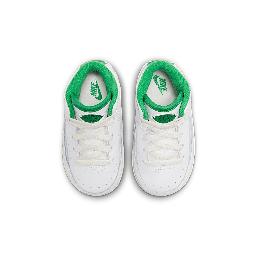 Air Jordan 2 Retro Lucky Green (TD), White/Lucky Green/Sail/Light Steel Grey (DQ8563-103)