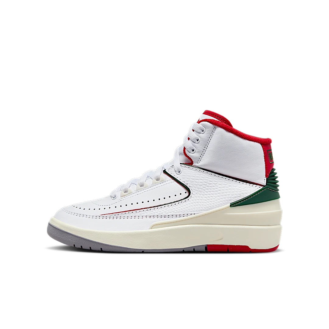 Air Jordan 2 Retro Origins, White/Fire Red-Fir-Sail-Cement Grey (DQ8562-101)
