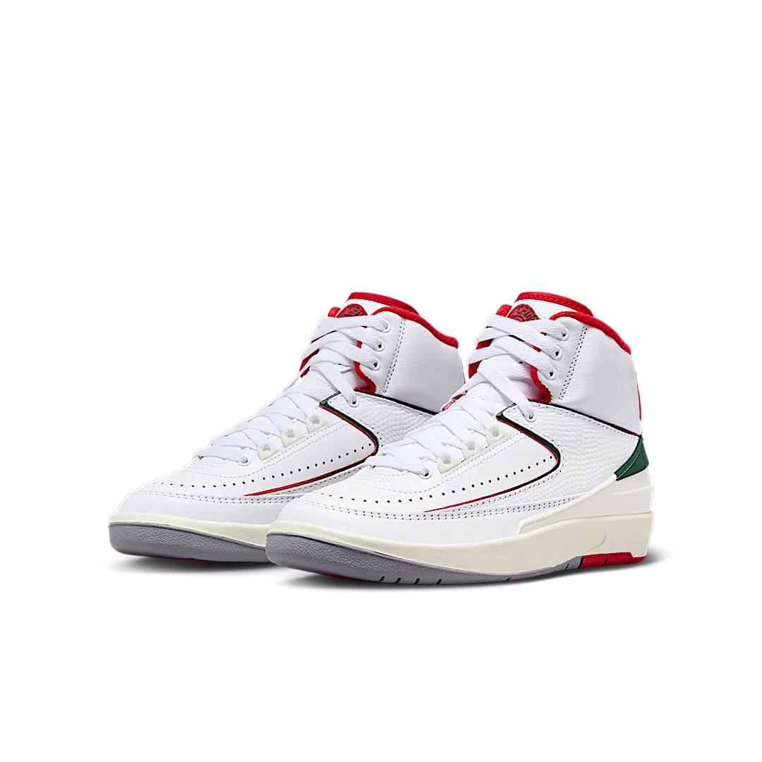 Air Jordan 2 Retro Origins, White/Fire Red-Fir-Sail-Cement Grey (DQ8562-101)