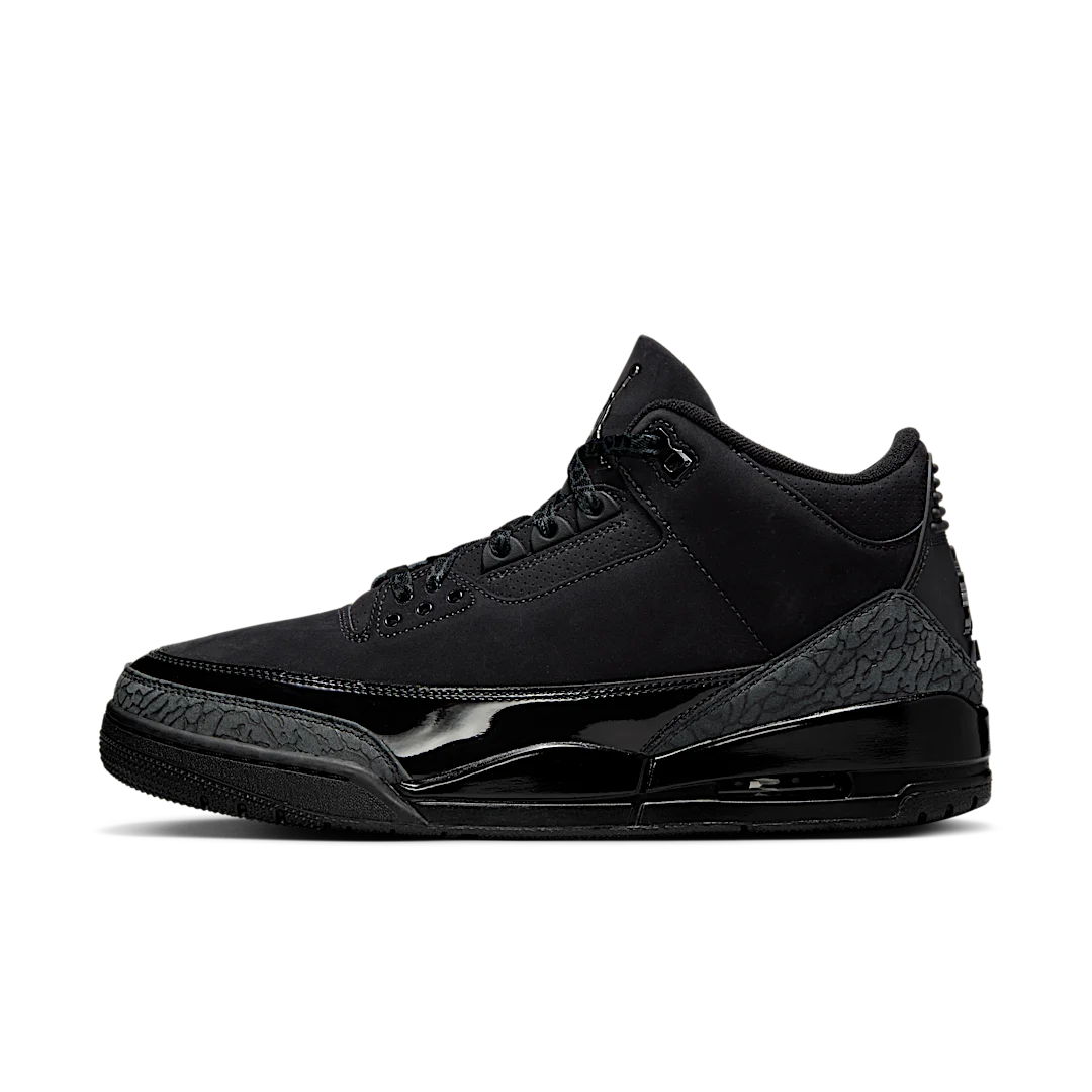 Air Jordan 3 Retro Black Cat (2025), Black/Dark Charcoal/Black (CT8532-001)